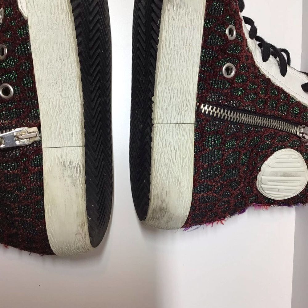 Golden Goose Francy Limited Edition High Top Sneakers Red Green EU 40‎ US 9 - Picture 16 of 17